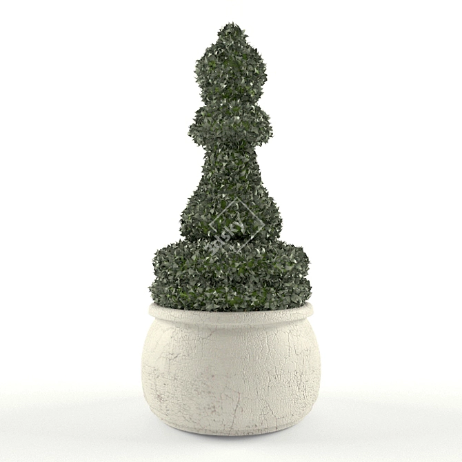 Chessboard Topiary 3D model image 1