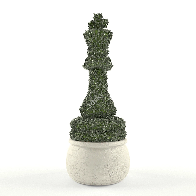 Chessboard Topiary 3D model image 1