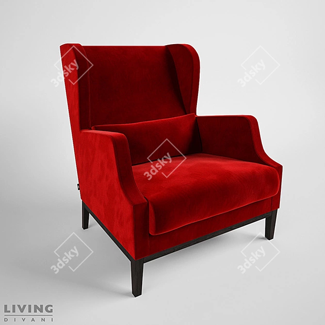 Elegant Chauffeuse Armchair 3D model image 1