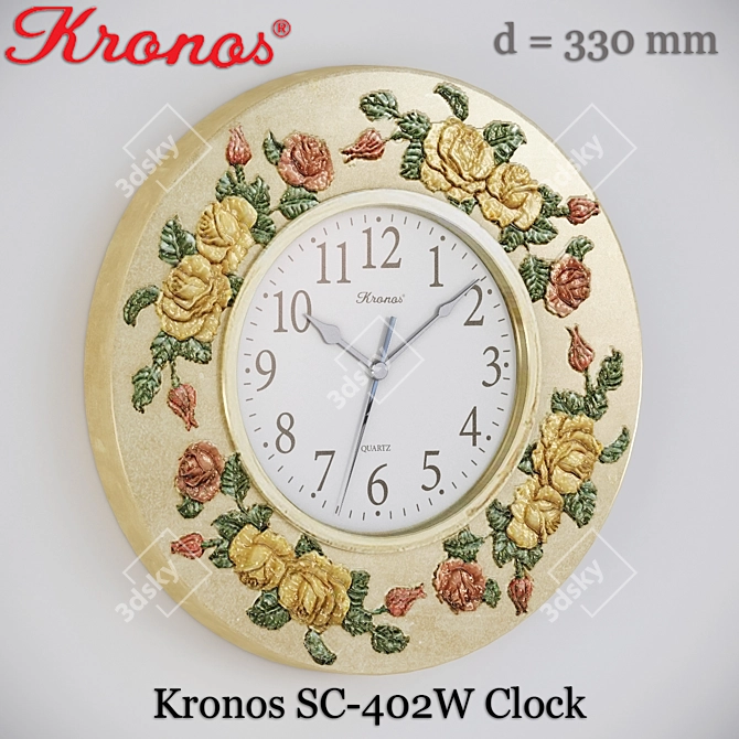 Kronos SC-402W Wall Clock 3D model image 1