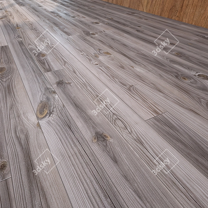  Spruce Wood Floorboard - 2000x100mm 3D model image 1