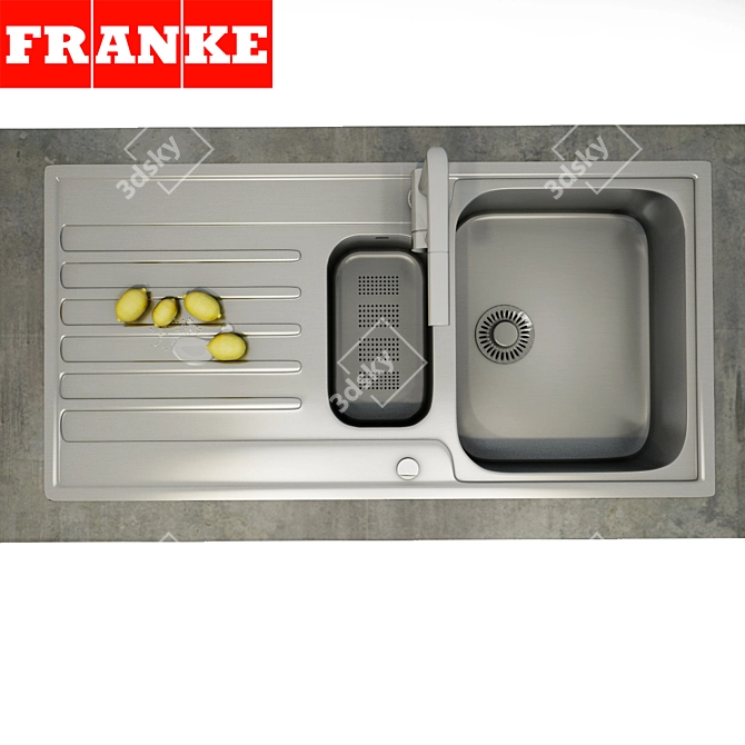 Franke Argos Stainless Steel Sink 3D model image 3