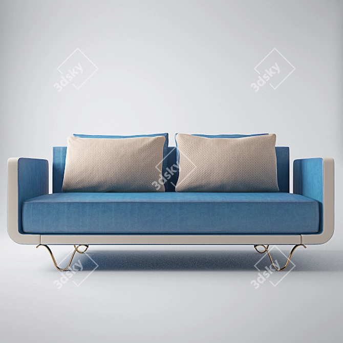 Eleganza 200: Stylish 3-Seater Sofa 3D model image 1