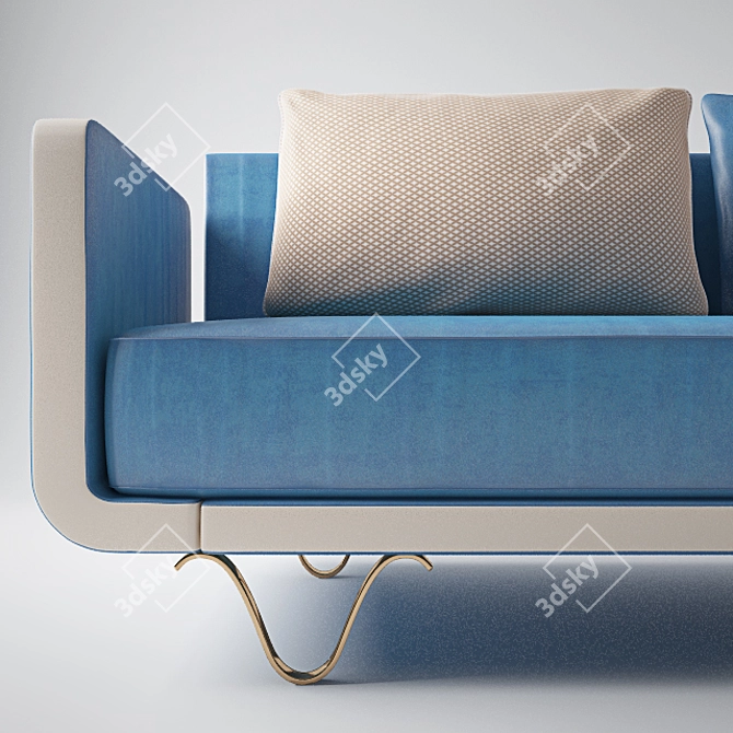 Eleganza 200: Stylish 3-Seater Sofa 3D model image 2