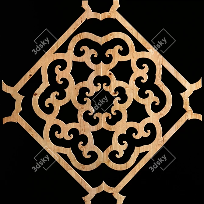 Laser Cut Decorative Element (Pattern #1) 3D model image 2