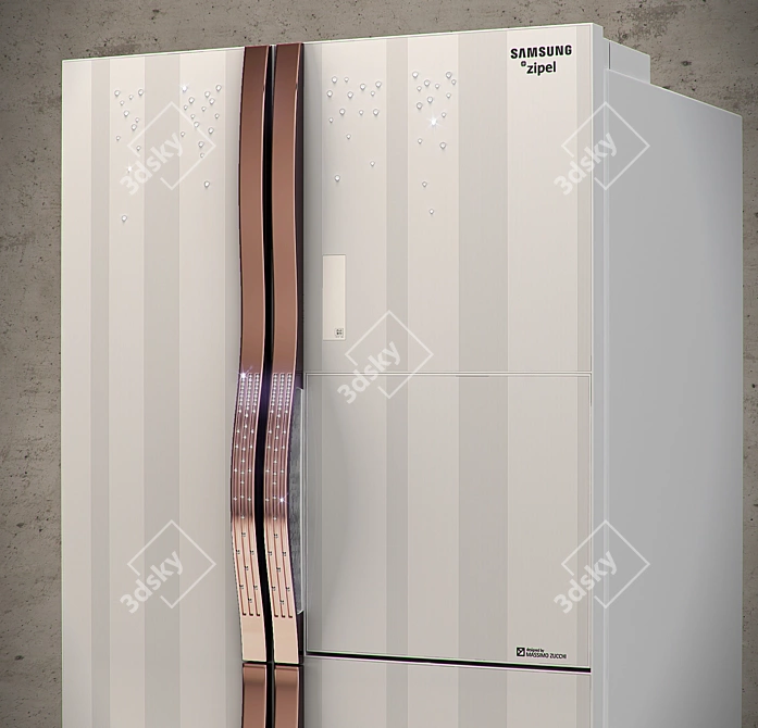 Sleek Samsung Fridge: Style & Function 3D model image 2