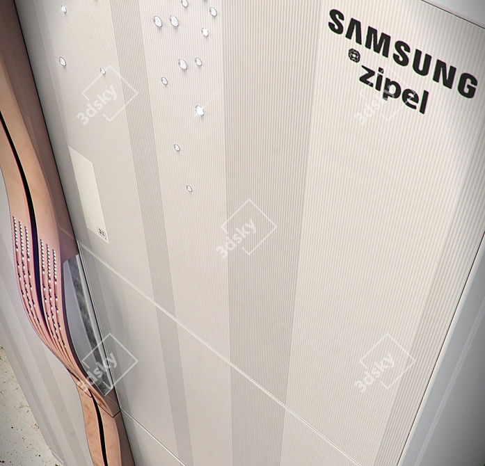 Sleek Samsung Fridge: Style & Function 3D model image 3