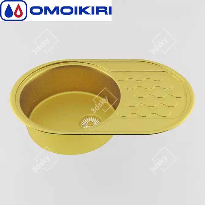 Omoikiri Kasumigaura 77-AB: Japanese Brass Sink 3D model image 1