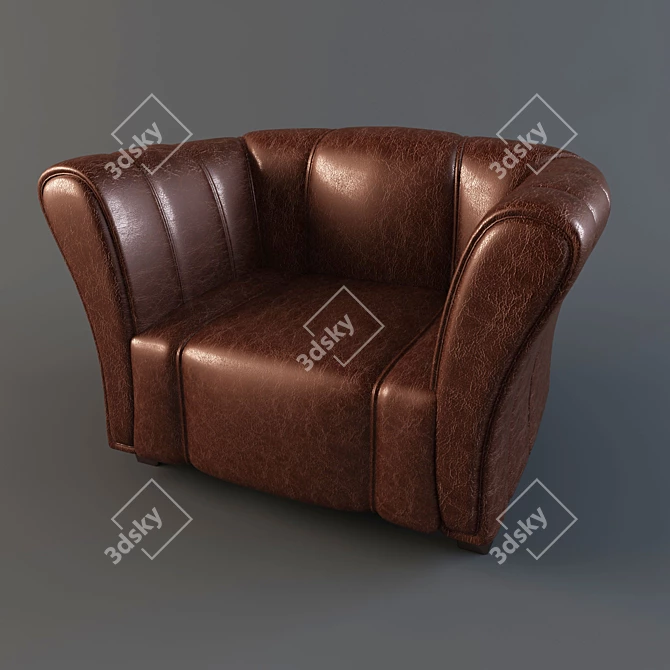 ErgoComfort Armchair 3D model image 1