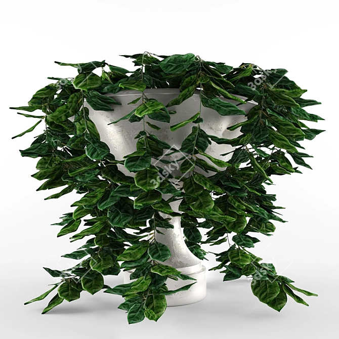 Stylish Loach Plant Basket 3D model image 1