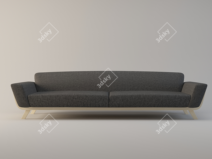Hamper Sofa: Modern Style 3000х1000х770 3D model image 2
