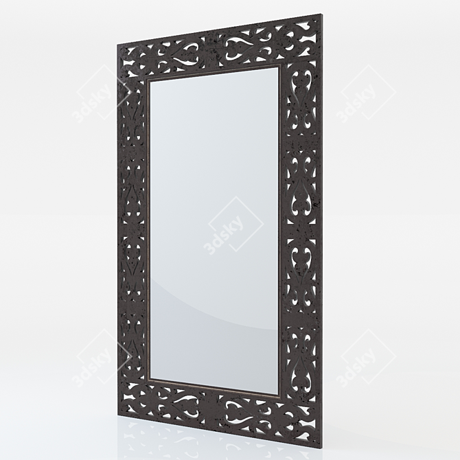 Elegant Spanish Arabesque Mirror 3D model image 1