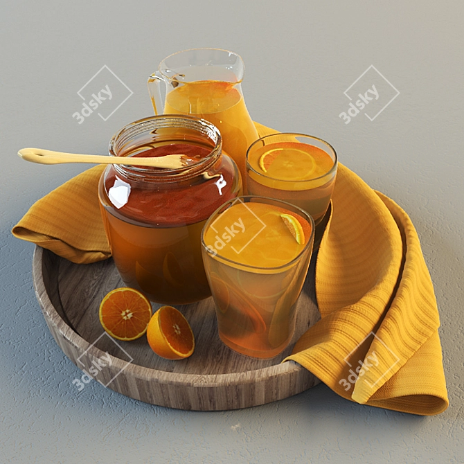 Freshly Squeezed Orange Juice 3D model image 1