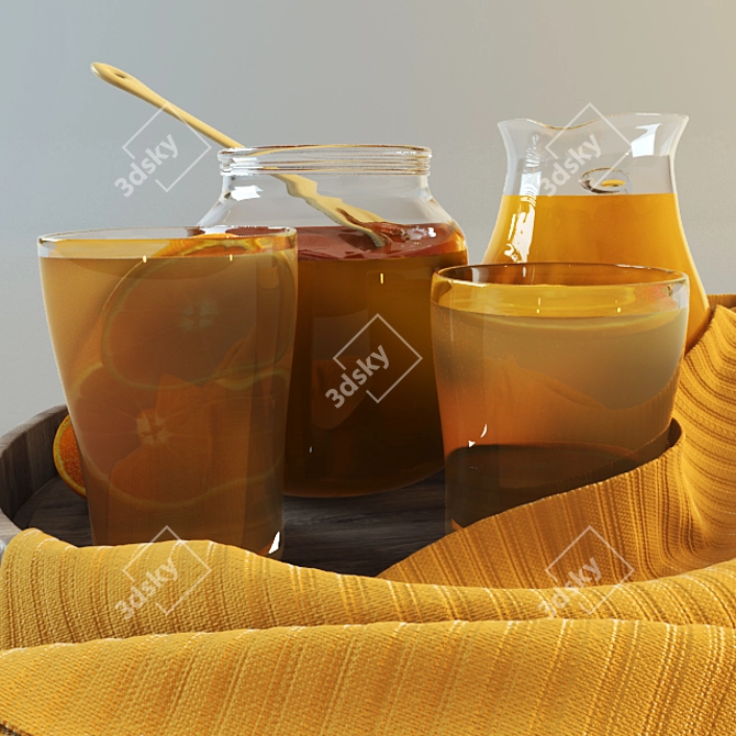 Freshly Squeezed Orange Juice 3D model image 3