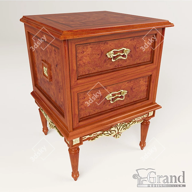 Elegant "Beatrice" nightstand 3D model image 1