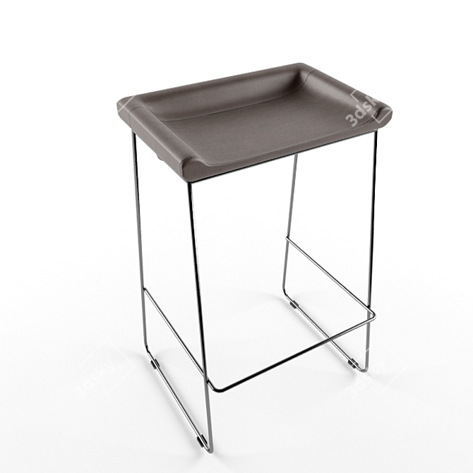 Contemporary Bar Stool: Late 3D model image 1