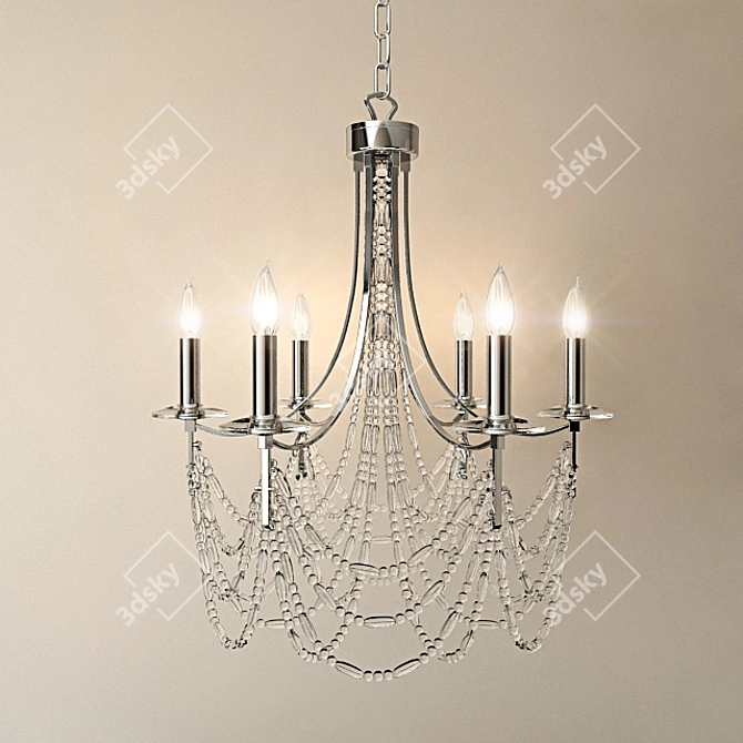 Elegant Crystal Chandelier 3D model image 1