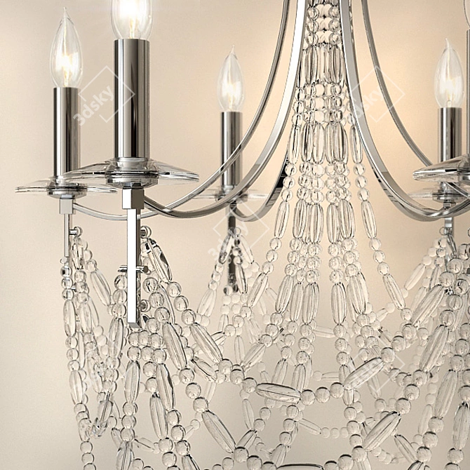 Elegant Crystal Chandelier 3D model image 2