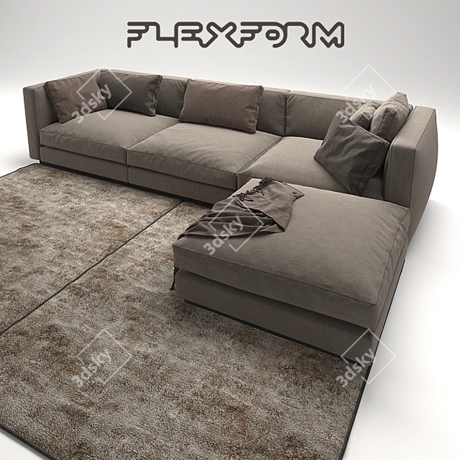 Flexform Pleasure: Endless Comfort & Style 3D model image 2