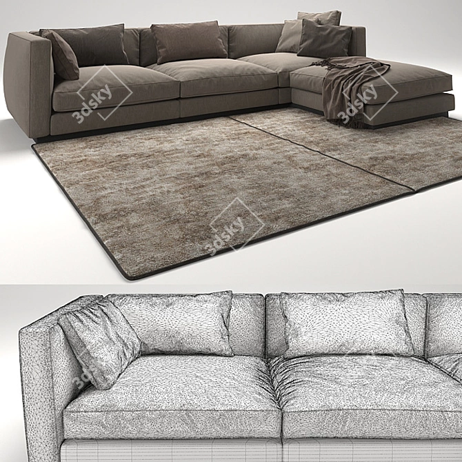Flexform Pleasure: Endless Comfort & Style 3D model image 3