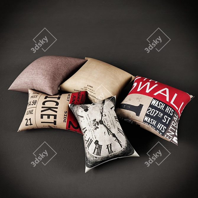 Cozy Cushions for Ultimate Comfort 3D model image 1