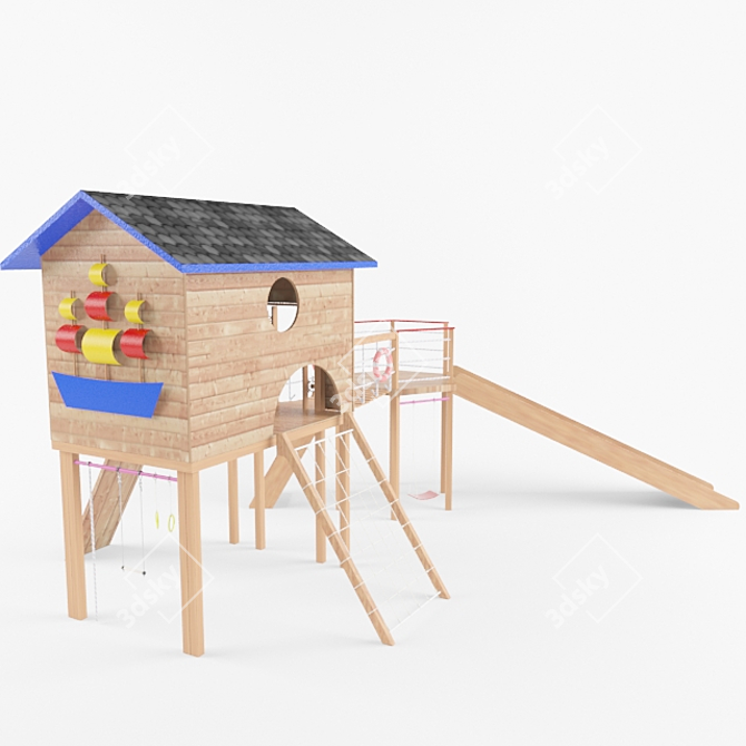 Outdoor Playset for Large Private Properties 3D model image 1