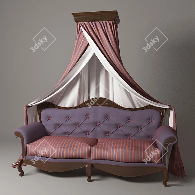 Canopied Classic Sofa 3D model image 1
