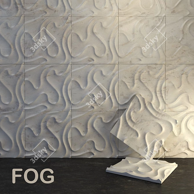 Title: Elegant Fog1 Gypsum Panel 3D model image 1