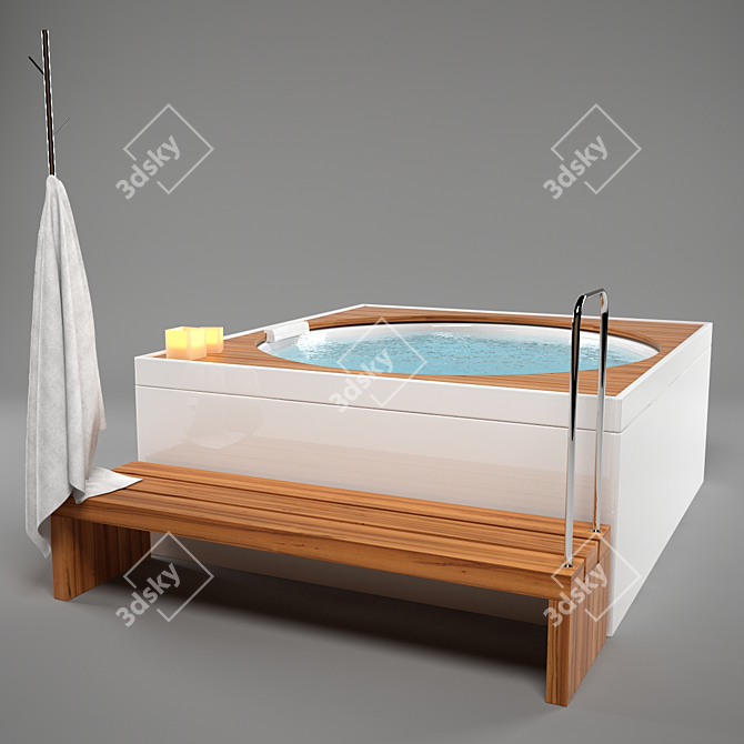 Duravit Blue Moon: Stylish Bath Tub 3D model image 1