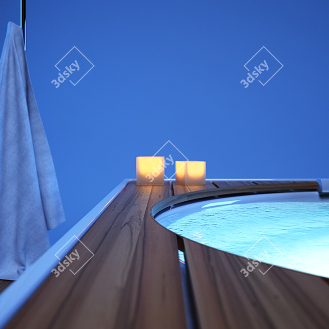 Duravit Blue Moon: Stylish Bath Tub 3D model image 3