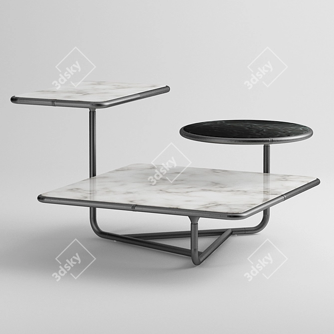 Elegant Trois Coffee Table 3D model image 1