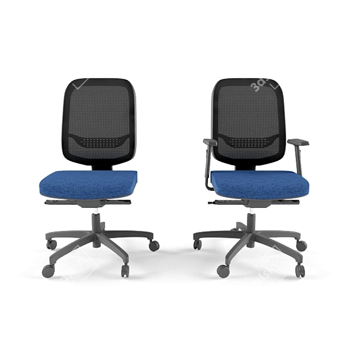 Sleek ErgoOffice Chair 3D model image 1