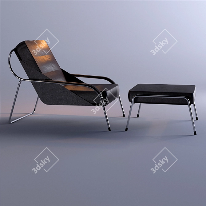 Zanotta Maggiolina Lounge Chair: Modern Comfort in Style 3D model image 2
