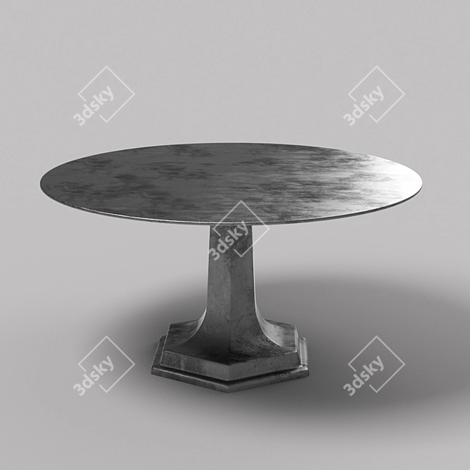 Geometric Metal Coffee Table 3D model image 1