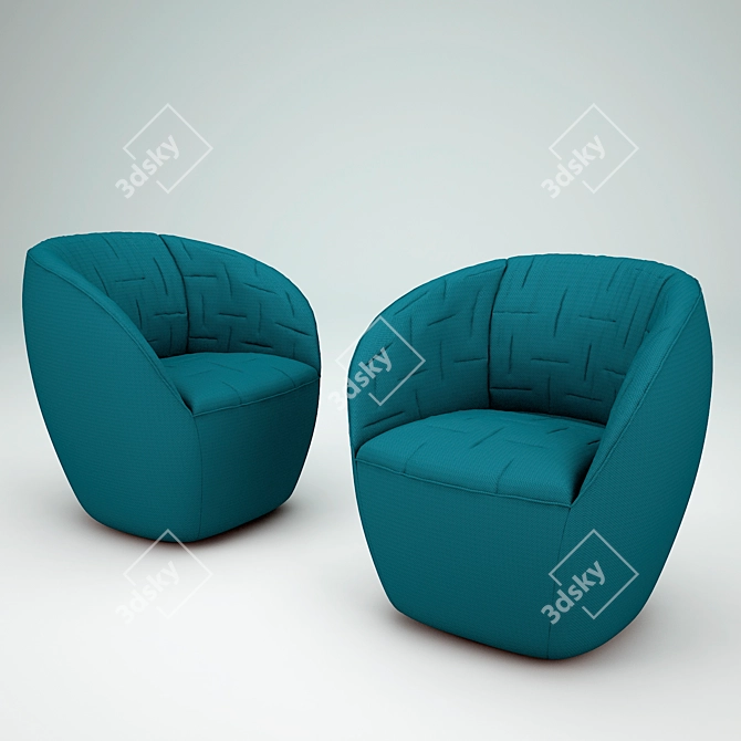 Expressive Elegance: Ditre Armchair 3D model image 1