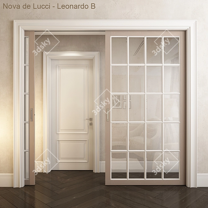 Elegant Nova De Lucci Doors 3D model image 1