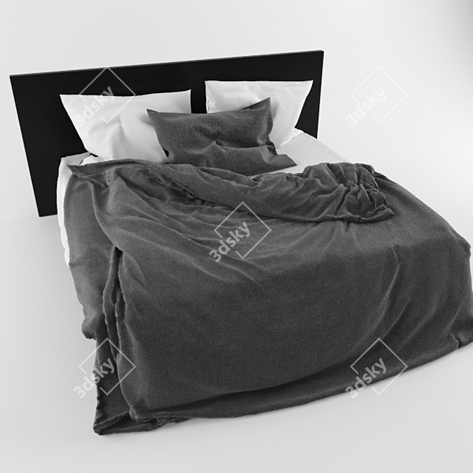 Luxury Dream Bedclothes Set 3D model image 1