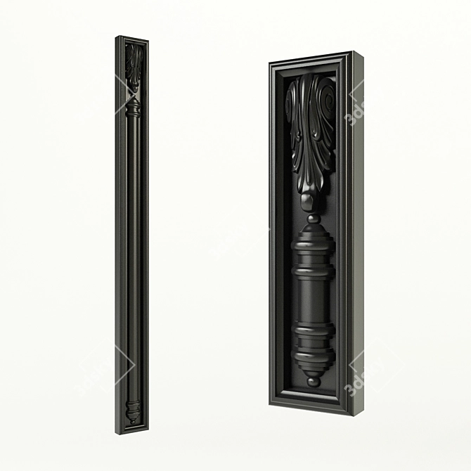 Carved Pilasters: Exquisite & Versatile 3D model image 1