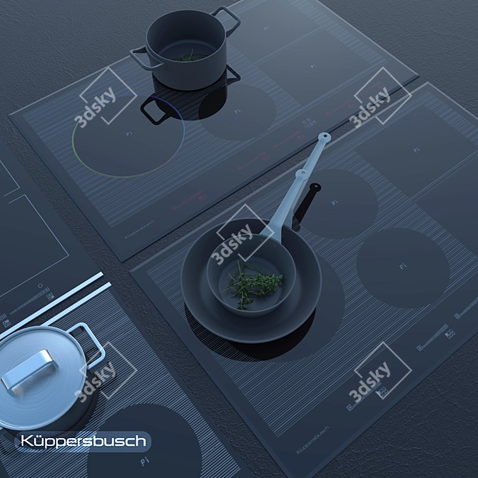 kueppersbusch Induktion-Gas Hob 3D model image 1