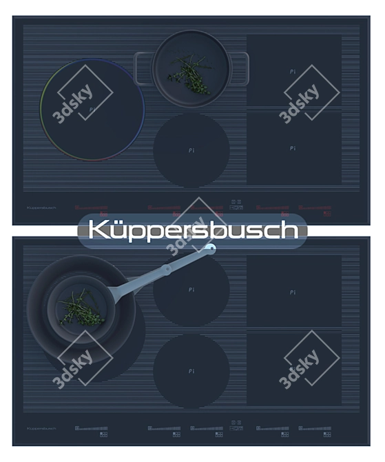 kueppersbusch Induktion-Gas Hob 3D model image 2