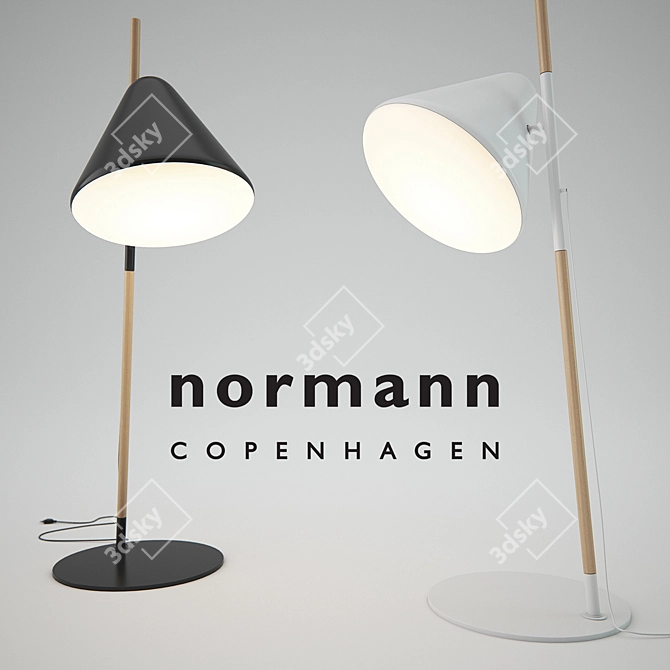 Modern Hello Floor Lamp by Normann Copenhagen 3D model image 1