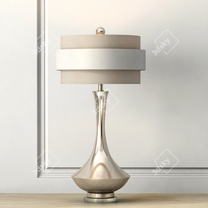 Stylish Orbit-Shade Table Lamp 3D model image 1
