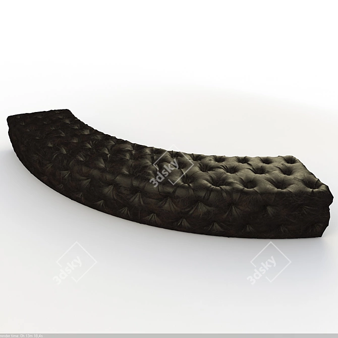 Stylish Semicircular Ottoman 3D model image 1