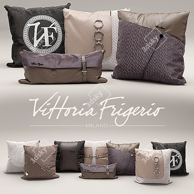 Luxurious Comfort: Vittoria Frigerio Pillows 3D model image 1