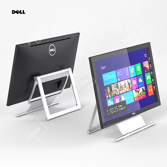 Dell 21.5" Touch Monitor: Enhanced Interactivity! 3D model image 1