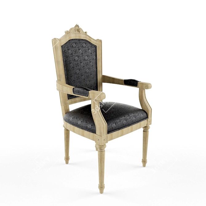 Classic Big Chair: 3D Model with Vray 3.0 3D model image 1