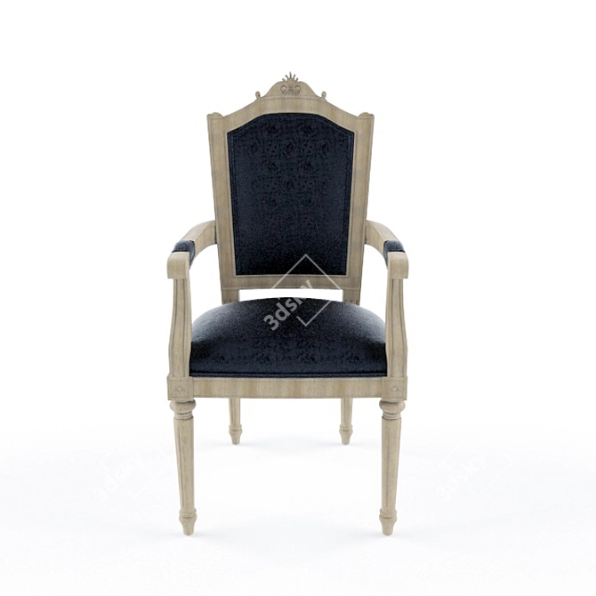 Classic Big Chair: 3D Model with Vray 3.0 3D model image 2