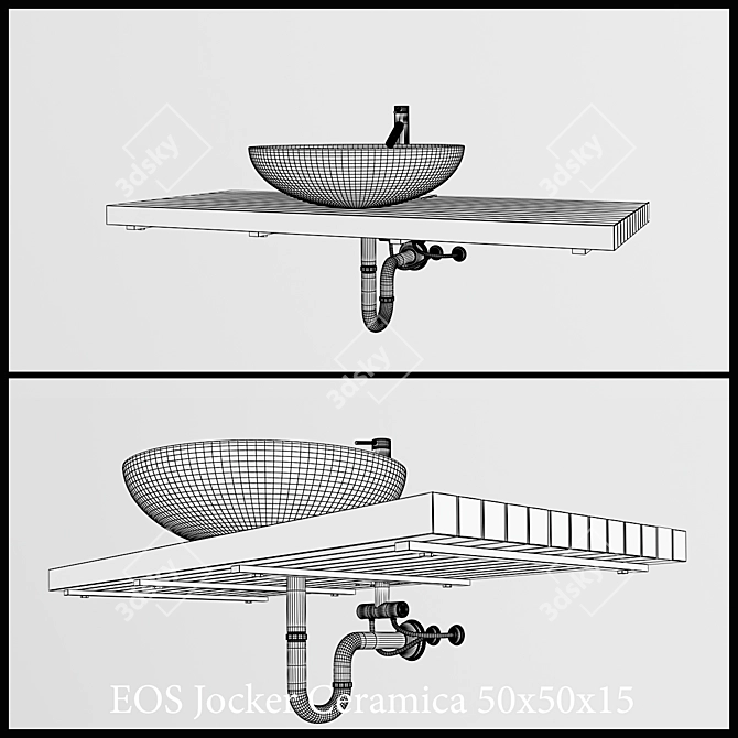 Elegant EOS Jocker Sink 3D model image 2