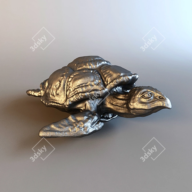 Graceful Turtle Figurine 3D model image 2