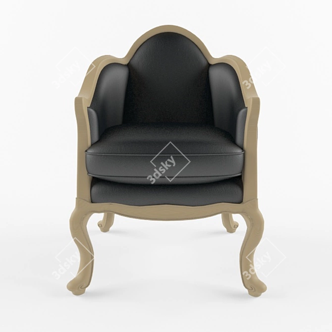 Elegant Classic Chair 3D model image 2